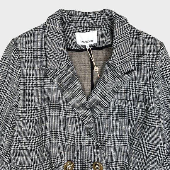 NWT Heartloom Women's Edie Plaid Houndstooth Blazer Coat Jacket Size Medium - Picture 3 of 12